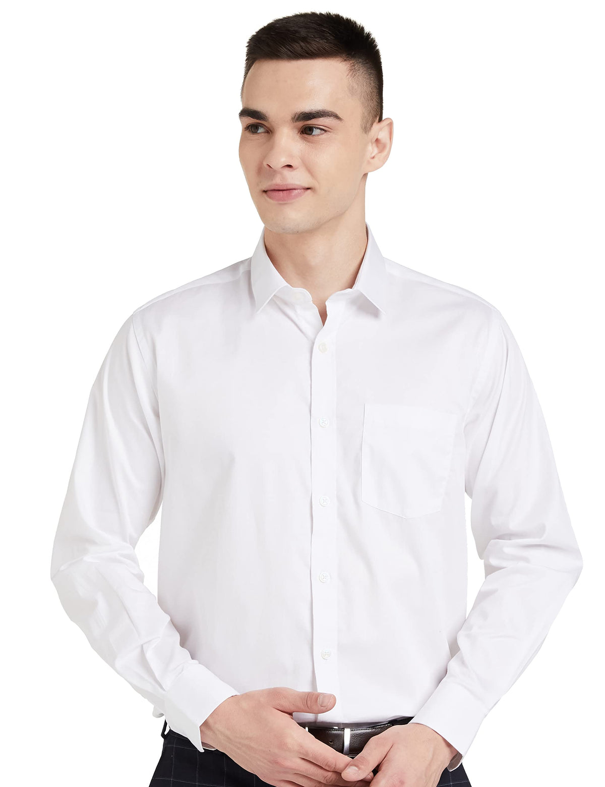 Amazon Brand - Symbol Men's Solid Regular Fit Full Sleeve Cotton Formal Shirt (SS20-SYM-FS-01_EPP-1A_White_42)