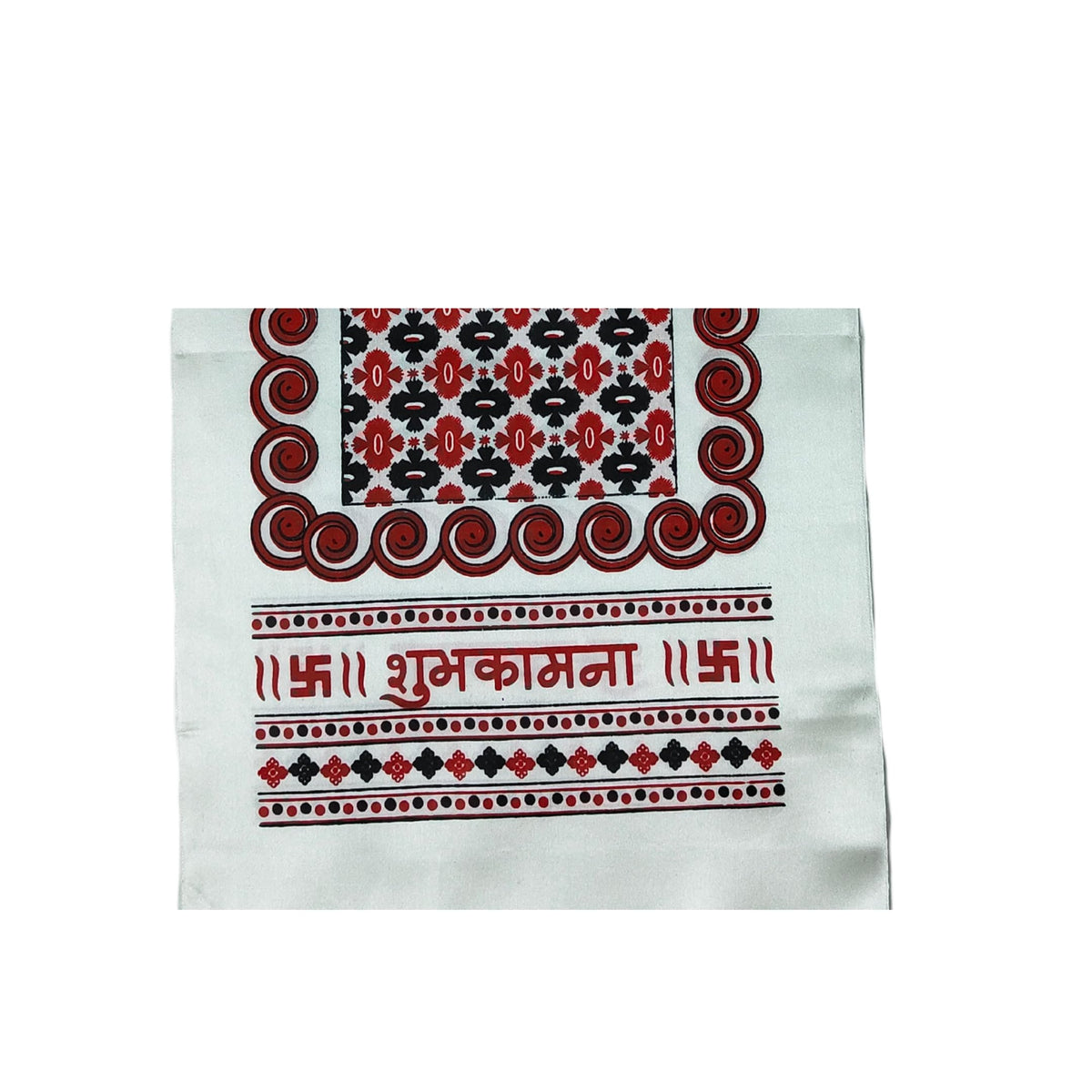 Nepali Khada Scarf with Dhaka Print – Premium Material, Beautiful Designs, Ideal for Cultural Events. Tibetan Khada, Dhaka Print Khadag with Shubhkamna (Pack of 4).