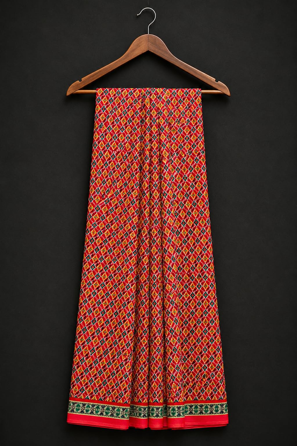 Nepali Dhaka Saree Classic Red