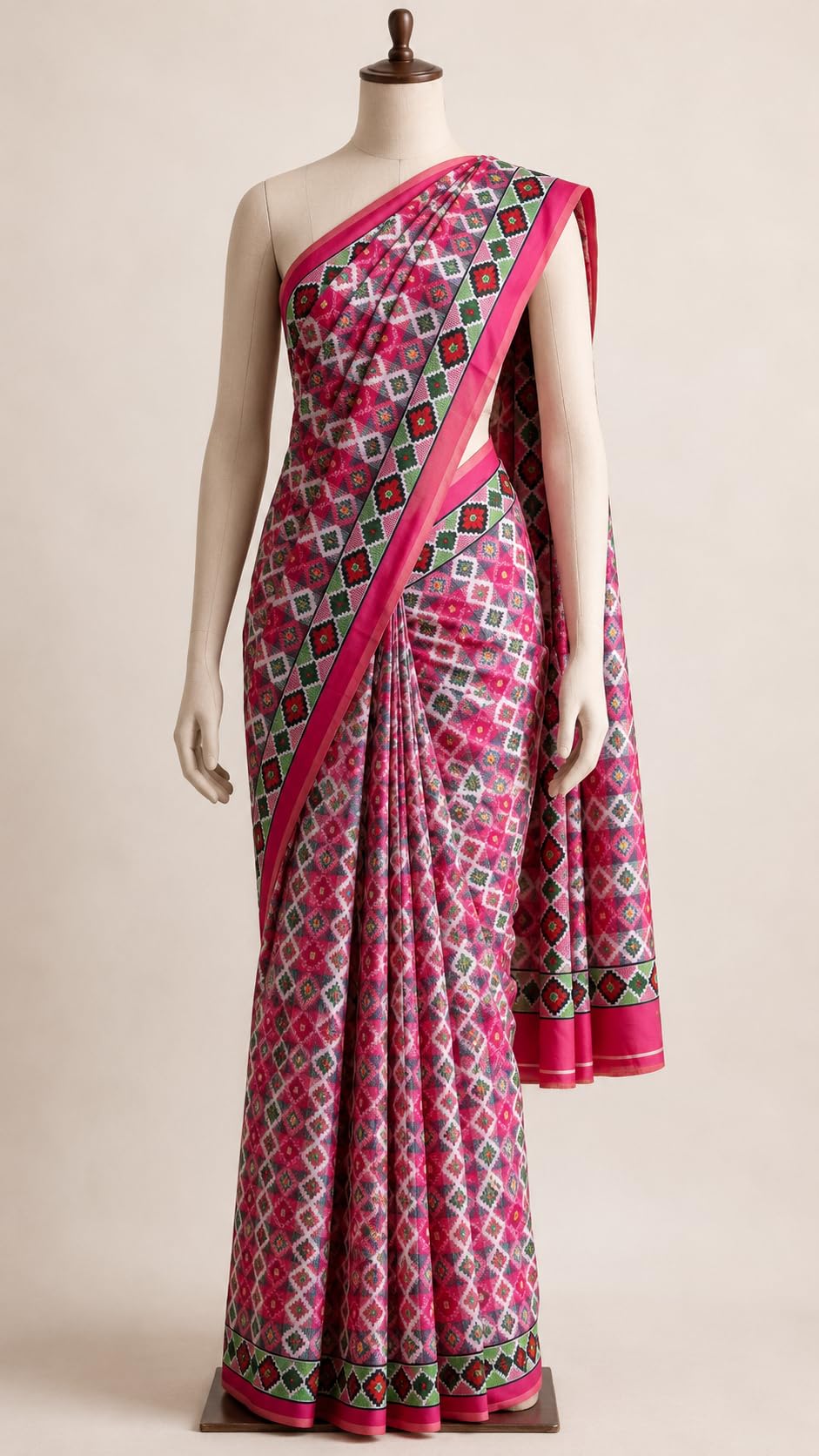 Nepali Dhaka Saree Red