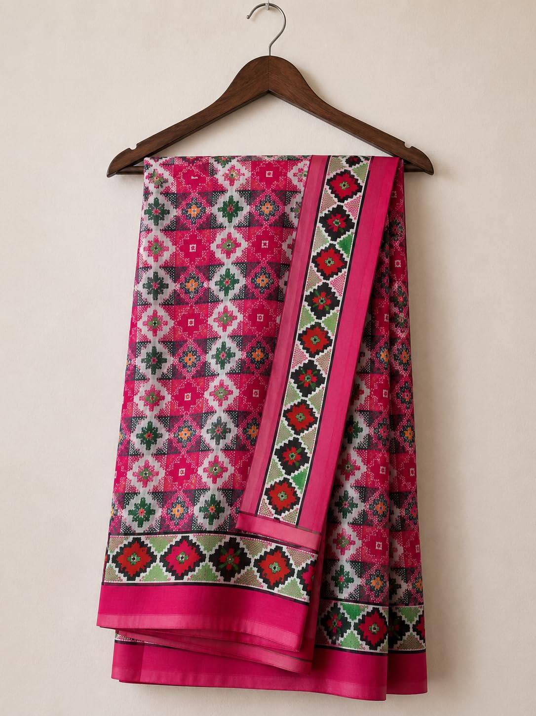 Nepali Dhaka Saree Red