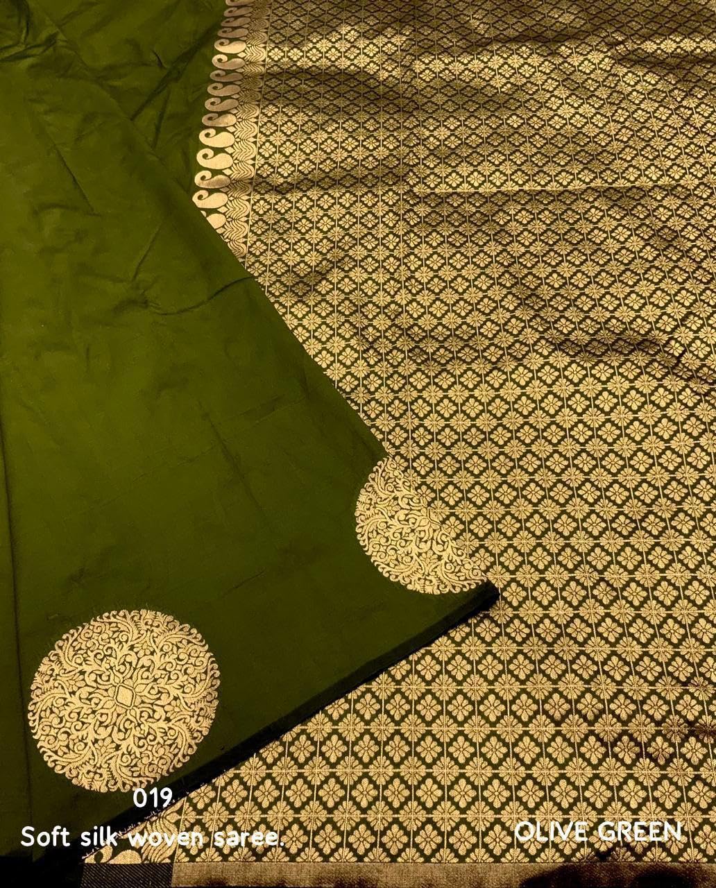 C J Enterprise Women's Banarasi Saree Pure Kanjivaram Silk Saree Soft Design Wear Pattu Sarees Latest Cotton With Blouse Piece For Wedding Sadi Ladies 2026 Party Sari Fancy Fashion (KeriGola Green)