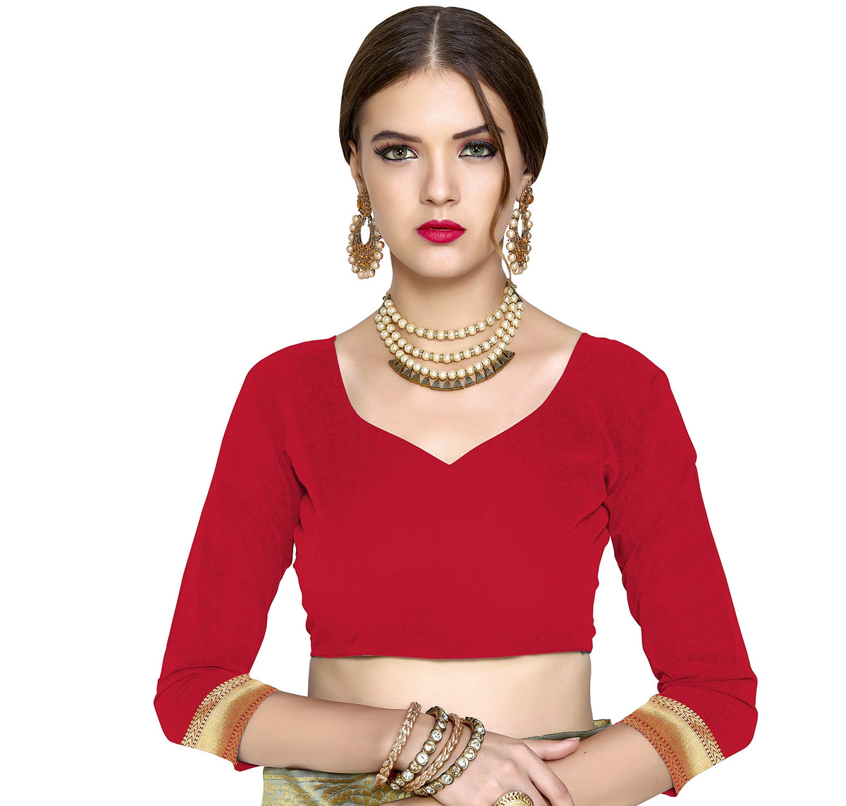 Glory Sarees Women's Woven Pure Soft Kanjivaram Silk Saree Banarasi Style With Blouse Piece for Wedding (kara115red_Red)